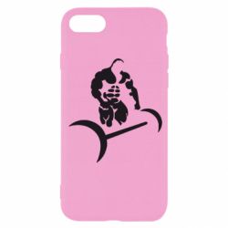 Чехол для iPhone SE 2020 Качек и штанга - PrintSalon