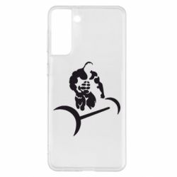 Чехол для Samsung S21+ Качек и штанга - PrintSalon