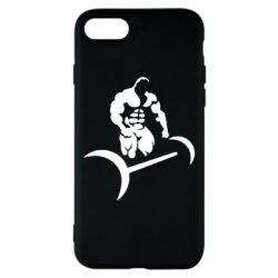 Чехол для iPhone 7 Качек и штанга - PrintSalon