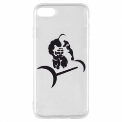 Чехол для iPhone 8 Качек и штанга - PrintSalon