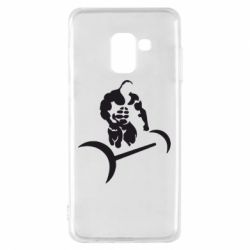 Чехол для Samsung A8 2018 Качек и штанга