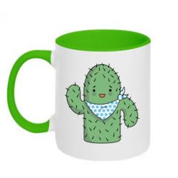 Чашка двухцветная 320ml Кактус - PrintSalon