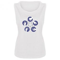 Майка жіноча Камінь, ножиці, папір, ящірка, спок - PrintSalon