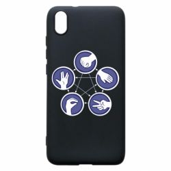 Чохол для Xiaomi Redmi 7A Камінь, ножиці, папір, ящірка, спок - PrintSalon