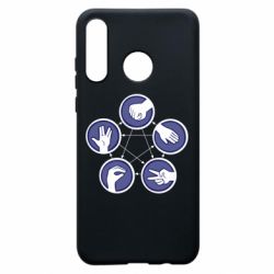 Чохол для Huawei P30 Lite Камінь, ножиці, папір, ящірка, спок - PrintSalon