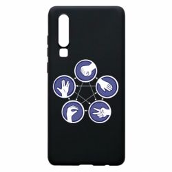 Чохол для Huawei P30 Камінь, ножиці, папір, ящірка, спок - PrintSalon