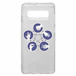 Чохол для Samsung S10+ Камінь, ножиці, папір, ящірка, спок - PrintSalon