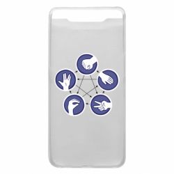 Чохол для Samsung A80 Камінь, ножиці, папір, ящірка, спок - PrintSalon