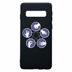 Чохол для Samsung S10 Камінь, ножиці, папір, ящірка, спок - PrintSalon