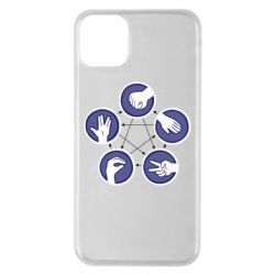 Чохол для iPhone 11 Pro Max Камінь, ножиці, папір, ящірка, спок - PrintSalon