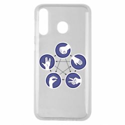 Чохол для Samsung M30 Камінь, ножиці, папір, ящірка, спок - PrintSalon