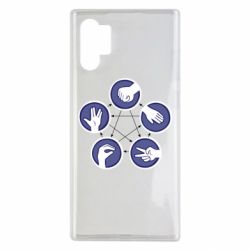 Чохол для Samsung Note 10 Plus Камінь, ножиці, папір, ящірка, спок