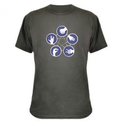 Камуфляжна футболка Камінь, ножиці, папір, ящірка, спок - PrintSalon