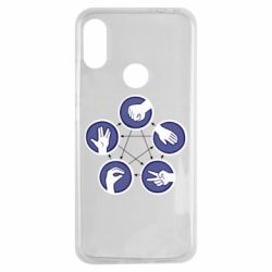 Чохол для Xiaomi Redmi Note 7 Камінь, ножиці, папір, ящірка, спок - PrintSalon