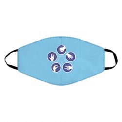 Маска багаторазова Камінь, ножиці, папір, ящірка, спок - PrintSalon