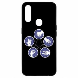 Чохол для Oppo A31 Камінь, ножиці, папір, ящірка, спок - PrintSalon