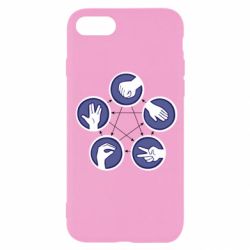 Чохол для iPhone SE 2020 Камінь, ножиці, папір, ящірка, спок - PrintSalon