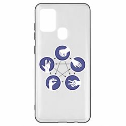 Чохол для Samsung A21s Камінь, ножиці, папір, ящірка, спок - PrintSalon