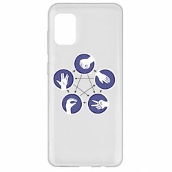 Чохол для Samsung A31 Камінь, ножиці, папір, ящірка, спок - PrintSalon