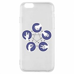 Чохол для iPhone 6/6S Камінь, ножиці, папір, ящірка, спок - PrintSalon