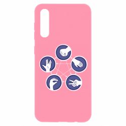 Чохол для Samsung A50 Камінь, ножиці, папір, ящірка, спок - PrintSalon