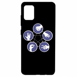 Чохол для Samsung A51 Камінь, ножиці, папір, ящірка, спок - PrintSalon