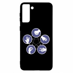 Чохол для Samsung S21 Ultra Камінь, ножиці, папір, ящірка, спок - PrintSalon