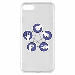 Чохол для iPhone 7 Камінь, ножиці, папір, ящірка, спок - PrintSalon