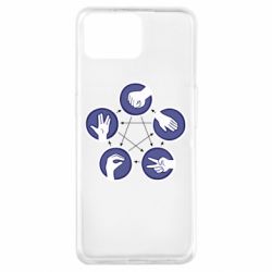 Чохол для Oppo A73Камінь, ножиці, папір, ящірка, спок - PrintSalon