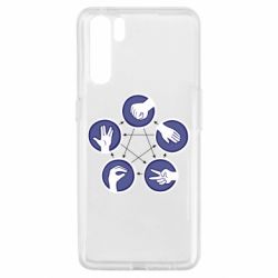 Чохол для Oppo A91 / Reno3Камінь, ножиці, папір, ящірка, спок - PrintSalon