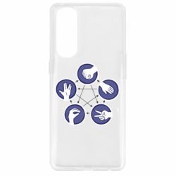 Чохол для Oppo Reno 4 Pro Камінь, ножиці, папір, ящірка, спок - PrintSalon