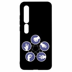 Чохол для Xiaomi Mi10 / 10 Pro Камінь, ножиці, папір, ящірка, спок - PrintSalon