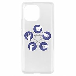 Чохол для Xiaomi Mi11 Камінь, ножиці, папір, ящірка, спок - PrintSalon