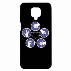 Чохол для Xiaomi Redmi Note 9S / 9Pro / 9Pro Max Камінь, ножиці, папір, ящірка, спок - PrintSalon