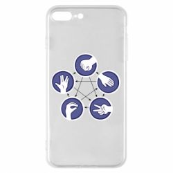 Чохол для iPhone 8 Plus Камінь, ножиці, папір, ящірка, спок - PrintSalon