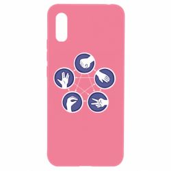 Чохол для Xiaomi Redmi 9a Камінь, ножиці, папір, ящірка, спок - PrintSalon