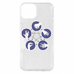 Чохол для iPhone 14 Камінь, ножиці, папір, ящірка, спок - PrintSalon