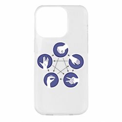 Чохол для iPhone 14 Pro Камінь, ножиці, папір, ящірка, спок - PrintSalon