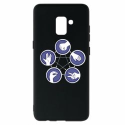Чохол для Samsung A8+ 2018 Камінь, ножиці, папір, ящірка, спок - PrintSalon