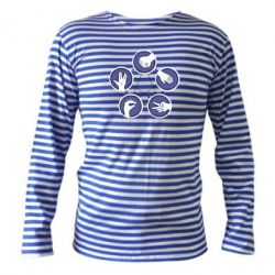 Тільник з довгим рукавом Камінь, ножиці, папір, ящірка, спок - PrintSalon