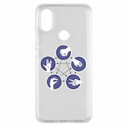 Чохол для Xiaomi Mi A2 Камінь, ножиці, папір, ящірка, спок - PrintSalon