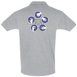 Мужское поло Камінь, ножиці, папір, ящірка, спок - PrintSalon