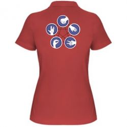 Жіноче поло Камінь, ножиці, папір, ящірка, спок - PrintSalon