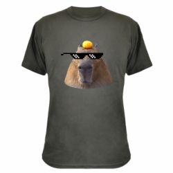 Камуфляжная футболка Capybara cool - PrintSalon