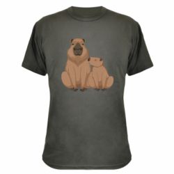 Камуфляжная футболка Две капибары - PrintSalon