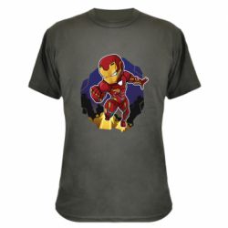 Камуфляжная футболка Flying Iron man - PrintSalon