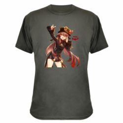 Камуфляжная футболка Ху Тао Геншин - PrintSalon
