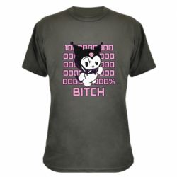Камуфляжная футболка Kuromi bitch