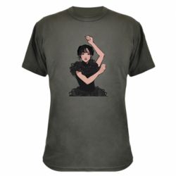 Камуфляжная футболка Уэнсдей арт - PrintSalon