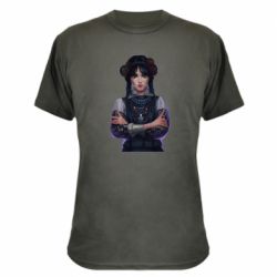 Камуфляжна футболка Венздей Українка - PrintSalon
